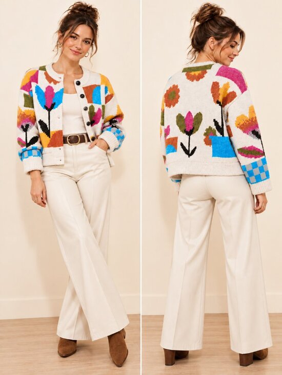 Free People Sweaters - Free People Tulip Whirl Cardigan Size M
